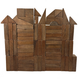 SOLD Beautiful, Large 19th Century Handmade Wooden Blocks Set in Original Crate