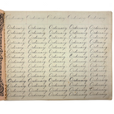 Valentine, Vermilion, Yearning, Yawning--John Brenneman's Very Nice 1874 Penmanship Notebook