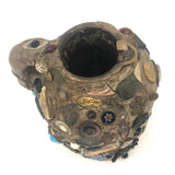 Memory Ware Jug with  Pair of Tintype Portraits, c. Early 20th century