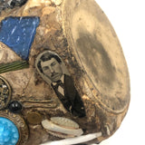 Memory Ware Jug with  Pair of Tintype Portraits, c. Early 20th century