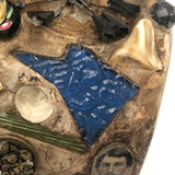 Memory Ware Jug with  Pair of Tintype Portraits, c. Early 20th century