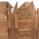 SOLD Beautiful, Large 19th Century Handmade Wooden Blocks Set in Original Crate