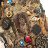 Memory Ware Jug with  Pair of Tintype Portraits, c. Early 20th century