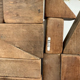 SOLD Beautiful, Large 19th Century Handmade Wooden Blocks Set in Original Crate