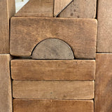 SOLD Beautiful, Large 19th Century Handmade Wooden Blocks Set in Original Crate