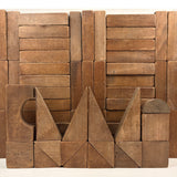 SOLD Beautiful, Large 19th Century Handmade Wooden Blocks Set in Original Crate