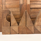 SOLD Beautiful, Large 19th Century Handmade Wooden Blocks Set in Original Crate
