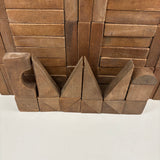 SOLD Beautiful, Large 19th Century Handmade Wooden Blocks Set in Original Crate