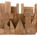 SOLD Beautiful, Large 19th Century Handmade Wooden Blocks Set in Original Crate