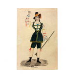 Miss Taylor as Jose Speckhaber Wearing Rainbow Ribbons, Charles Schoettel Attributed c. 1840s Watercolor Portrait