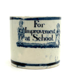 SOLD For Improvement at School, Perfectly Imperfect C. 1820s Pearlware Child's Merit Mug