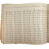 Valentine, Vermilion, Yearning, Yawning--John Brenneman's Very Nice 1874 Penmanship Notebook