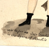 Miss Taylor as Jose Speckhaber Wearing Rainbow Ribbons, Charles Schoettel Attributed c. 1840s Watercolor Portrait