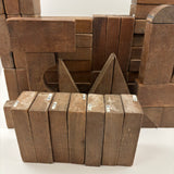 SOLD Beautiful, Large 19th Century Handmade Wooden Blocks Set in Original Crate