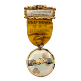 1920 Hebron NH Entertainment Committee Badge with Shaking Hands