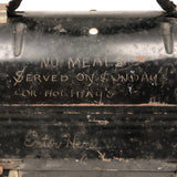 Ray's Funny "Chow Box", c. 1930s-40s with Lunch Related Jokes Scratched In All Over