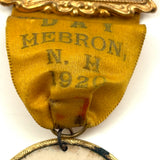 1920 Hebron NH Entertainment Committee Badge with Shaking Hands