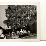 Beaming Boy with Christmas Tree, Lionel Train, Diversely Populated Putz Village