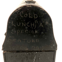 Ray's Funny "Chow Box", c. 1930s-40s with Lunch Related Jokes Scratched In All Over