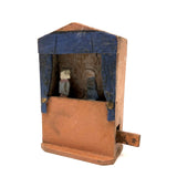 Wonderful Little Folk Art Stage With Two Moving Figures