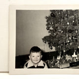 Beaming Boy with Christmas Tree, Lionel Train, Diversely Populated Putz Village
