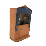 Wonderful Little Folk Art Stage With Two Moving Figures