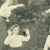 In Advance of an Inked Spider, Early 20th Century Fun-Making Paper Print Snapshot