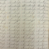 Valentine, Vermilion, Yearning, Yawning--John Brenneman's Very Nice 1874 Penmanship Notebook