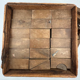 SOLD Beautiful, Large 19th Century Handmade Wooden Blocks Set in Original Crate