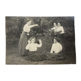 In Advance of an Inked Spider, Early 20th Century Fun-Making Paper Print Snapshot