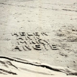 Helen, Ann, Mary, Angie, Spelled in the Sand, Great Little c. 1940s-50s Glossy Velox Snapshot