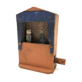 Wonderful Little Folk Art Stage With Two Moving Figures