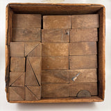 SOLD Beautiful, Large 19th Century Handmade Wooden Blocks Set in Original Crate