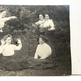 In Advance of an Inked Spider, Early 20th Century Fun-Making Paper Print Snapshot