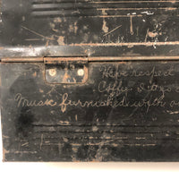 Ray's Funny "Chow Box", c. 1930s-40s with Lunch Related Jokes Scratched In All Over