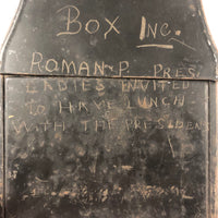 Ray's Funny "Chow Box", c. 1930s-40s with Lunch Related Jokes Scratched In All Over