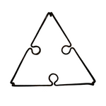 Lyrical, Light on its Feet c. Early 19th C. Hand-forged Iron Triangular Trivet