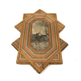 The Dog, the Church, and the Sailor: Triumvirate of Antique Thread Framed Photographs