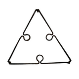 Lyrical, Light on its Feet c. Early 19th C. Hand-forged Iron Triangular Trivet
