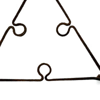 Lyrical, Light on its Feet c. Early 19th C. Hand-forged Iron Triangular Trivet