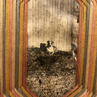 The Dog, the Church, and the Sailor: Triumvirate of Antique Thread Framed Photographs