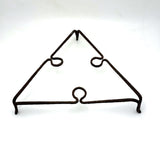 Lyrical, Light on its Feet c. Early 19th C. Hand-forged Iron Triangular Trivet