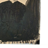 Woman in Black with Painterly Tree, Curious Full Plate Folk Art Tintype