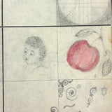 Treasure Trove of a 1879-80 Monticello, Iowa Drawing and Watercolor Book, with Loose Drawings Too
