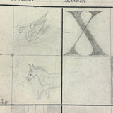 Treasure Trove of a 1879-80 Monticello, Iowa Drawing and Watercolor Book, with Loose Drawings Too