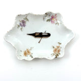 For Dropping Pins and Wiping Pens, Punny Victorian Hand-painted Trompe l'Oeil Dish