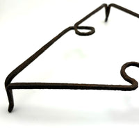Lyrical, Light on its Feet c. Early 19th C. Hand-forged Iron Triangular Trivet
