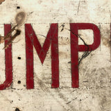No Dumping, Satisfying and Useful Old Red on White Hand-painted Sign on Wood
