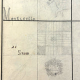 Treasure Trove of a 1879-80 Monticello, Iowa Drawing and Watercolor Book, with Loose Drawings Too