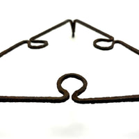 Lyrical, Light on its Feet c. Early 19th C. Hand-forged Iron Triangular Trivet